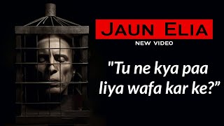 Jaun Elia Tu Ne Kya Paa Liya Wafa Kar ke  Jaun Elia Sad Poetry  Huzaifa Butt [upl. by Waldo]