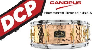 Canopus The Bronze Hammered Snare Drum 14x55 w Flanged Hoops  Demo [upl. by Hsiekal566]