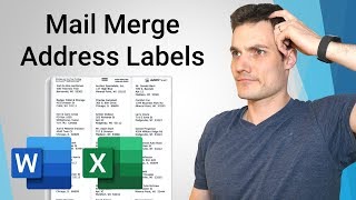 How to Mail Merge Address Labels  Office 365 [upl. by Silliw]