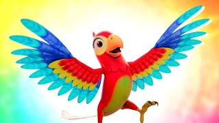 Main Tota मैं तोता मैं तोता Parrot Cartoon and Hindi Rhymes by Chikoo Tv [upl. by Annahsar610]