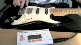 how to set intonation on an electric guitar [upl. by Nnaillij]