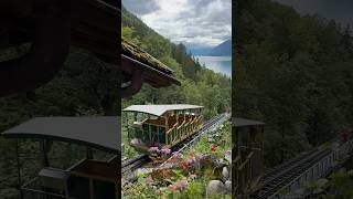 Beautiful Giessbachbahn amp Stunning views of Switzerlands Giessbachfälle 🇨🇭Brienz Switzerland [upl. by Lockhart]