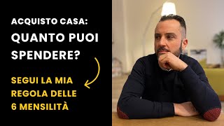 ACQUISTARE LA PRIMA CASA  IL CORRETTO BUDGET SI BASA SULL’ANTICIPO IO USO UNA SEMPLICE REGOLA [upl. by Adlar]