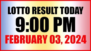 Lotto Result Today 9pm Draw February 3 2024 Swertres Ez2 Pcso [upl. by Artim]