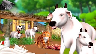 নিরীহ গরু দুষ্টু বিড়ালের  Innocent Cow amp Funny Cat  3D Animated Bangla Moral Stories  JOJO TV [upl. by Sivahc]