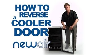 How To Reverse a Cooler Door ► NewAir [upl. by Ahsimot]