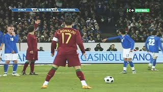 Cristiano Ronaldo Quaresma amp Andrea Pirlo Legendary Show Italy vs Portugal [upl. by Arad]