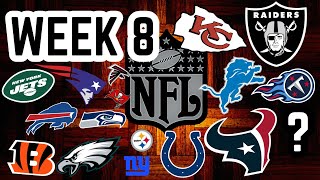 FULL NFL WEEK 8 Picks and Predictions 2024 [upl. by Nefen521]