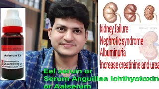 Eel serum  Homeopathic medicine for kidney failure  Albuminuria increase urea and creatinine [upl. by Oah]