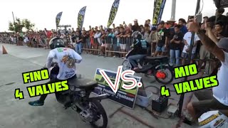 Mio 4 Valves vs Fino 4 Valves Money Game Drag Race  Team Manila vs Team Bulacan Ronz Yuzon 🔥🔥💨 [upl. by Hammad]