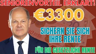 Seniorenunterstützung Fordern Sie Ihre gesetzliche Rentenzahlung von 3300 € an [upl. by Sudhir523]