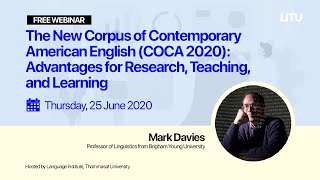 The New Corpus of COCA 2020 Advantages for Research Teaching and Learning [upl. by Celinda]