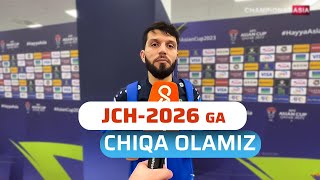 Jaloliddin Masharipov quotJCH2026 ga chiqa olamizquot [upl. by Nnairam]