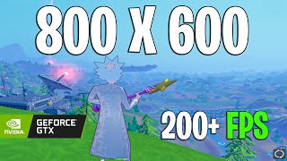 Low Stretched Resolution 800x600  Fortnite Chapter 2 Season 7 FPS BOOST [upl. by Romalda35]