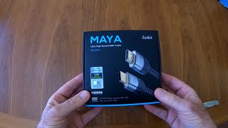 CERTIFIED Zeskit 8K HDMI Ultra HD High Speed 48Gbps Cable Unboxing and Speed Test [upl. by Press829]