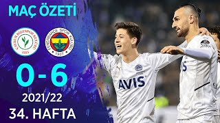 Çaykur Rizespor 06 Fenerbahçe MAÇ ÖZETİ  34 Hafta  202122 [upl. by Glarum]