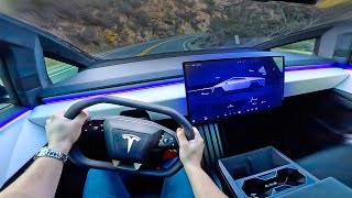 What Its Like To Drive A Tesla Cybertruck POV [upl. by Myrta]