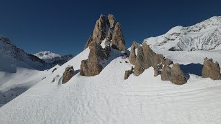 Tignes 2024 Jens and Lars Off piste DroneGoPro Hero 10Telephone video mix complete [upl. by Nnarual]