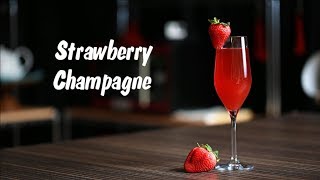 How To Make Strawberry Champagne  Champagne Cocktail Recipe [upl. by Arrais573]