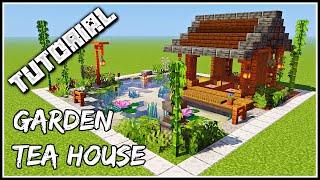 How To Build A Garden Tea House  Minecraft Tutorial [upl. by Naryk]