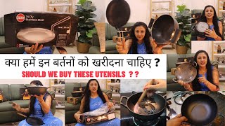 Iron Kadai Vs Cast Iron Kadai  Stainless Stell Tawa  Should We Buy These   Hard Anodized [upl. by Halfon]