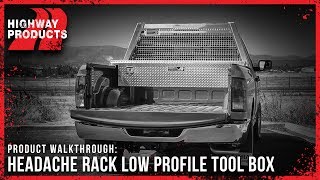 Highway Products  Headache Rack Low Profile Toolbox Combo [upl. by Clo]