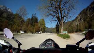 Feuerkogel valley station to Vorderer Langbathsee Austria Honda Hornet 600 [upl. by Airamzul]