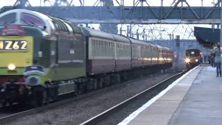 DELTIC D9009 ALYCIDON Hammers it through Doncaster Horns Blazing 1Z62 11062013 [upl. by Akirret]