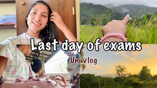 සතුටු වෙන්න එන්න යාළුවේ 🥲  Last day of the exams  Exam days  Uni vlog [upl. by Enneire]