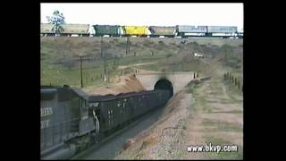 15 engines on a loaded Southern Pacific coal train on Tehachapi Loop [upl. by Menides310]