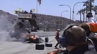 Andretti and Fittipaldi Pit Crash at Long Beach  1991 [upl. by Noslen998]