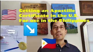 Getting an Apostille in the USA for use in the Philippines  formerly red ribbon or consularize [upl. by Aehta]