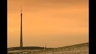 YTV weatherman takes a trip up Emley Moor transmitter mast  March 2016 [upl. by Etteneg]