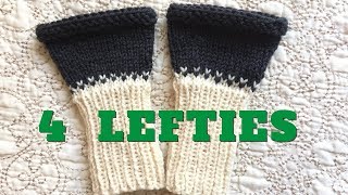 How 2 Knit Wrist Warmers on Circulars Plus Fair Isle Transition  4 Lefties [upl. by Maurice]