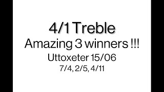 41 Treble at Uttoxeter on 1506 [upl. by Torbart]