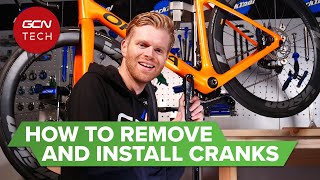 How To Remove And Install Bicycle Cranks  Road Bike Crankset Removal amp Replacement [upl. by Aleksandr]