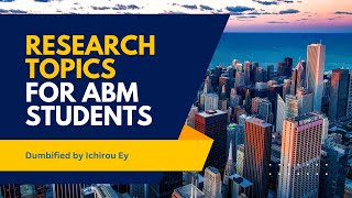 Top 30 Research Topics for Accountancy Business and Entrepreneurship Students in the Philippines [upl. by Atrim]