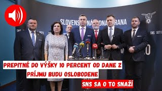 Bude oslobodené prepitné do výšky 10 percent od dane z príjmu [upl. by Kester]