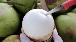 Amazing coconut cutting skills Street Food Bangkok Thailand  Asian street food [upl. by Win300]