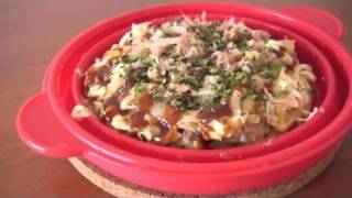 Healthy Microwave Okonomiyaki Recipe レンジでヘルシーお好み焼きレシピ [upl. by Saleem383]