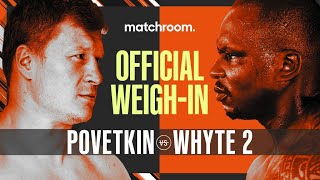 Alexander Povetkin vs Dillian Whyte amp undercard weighin [upl. by Eahsal184]