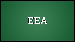 EEA Meaning [upl. by Netsoj]