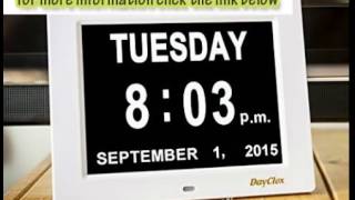 DayClox  The Original Memory Loss Digital Calendar Day Clock with Extra Large NonAbbreviated D [upl. by Etra]