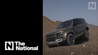 Testdriving the new Land Rover Defender in Dubai’s desert [upl. by Annirtak]