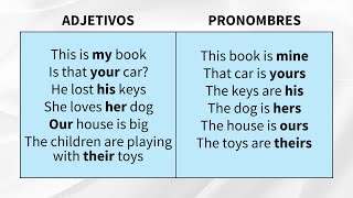 Adjetivos y Pronombres Posesivos en Inglés [upl. by Patrice513]