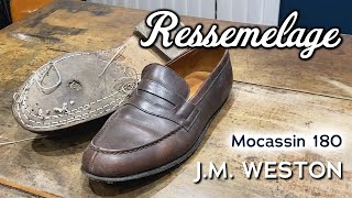 Sauvetage dune paire de mocassin 180 de la prestigieuse marque Française jmweston9853 🇫🇷 [upl. by Sucramel]