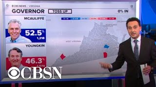 Early results coming in from Virginia governor race [upl. by Noelc500]