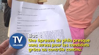 Bac 2021 Une épreuve de philo presque sans stress pour les candidats grâce au contrôle continu [upl. by Yrreiht854]