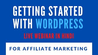 Getting Started with Wordpress for Affiliate Marketing  Install WP on XAMPP  Beginners Guide Hindi [upl. by Vern]