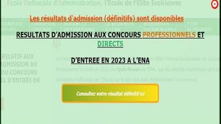 Concours De LENA 2022  Les Résultats Définitifs Des Concours Directs Et Professionnels Disponibles [upl. by Middlesworth]